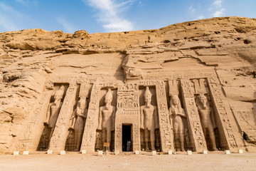 Sticker - Abu Simbel temple, a magnificent landmark built by pharaoh Ramesses the Great, Egypt