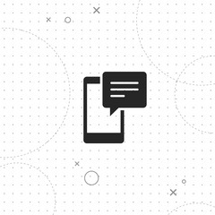 Poster - Sms, chat, vector best flat icon