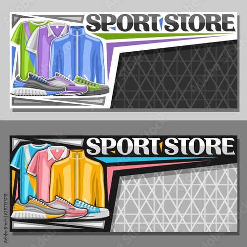 vector layouts for sport store with copy space sign board sports layouts com