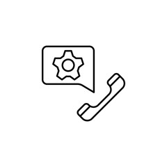Aufkleber - Services, phone, bubble icon. Element of consumer behavior line icon