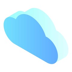 Poster - Cloud data icon. Isometric of cloud data vector icon for web design isolated on white background