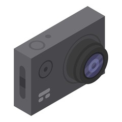 Poster - Waterproof action camera icon. Isometric of waterproof action camera vector icon for web design isolated on white background
