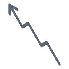 Poster - Graph arrow icon. Isometric of graph arrow vector icon for web design isolated on white background