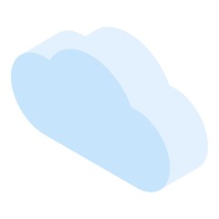 Poster - Modern data cloud icon. Isometric of modern data cloud vector icon for web design isolated on white background