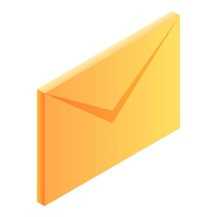 Poster - Mail letter icon. Isometric of mail letter vector icon for web design isolated on white background
