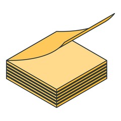 Poster - Office paper stick icon. Isometric of office paper stick vector icon for web design isolated on white background