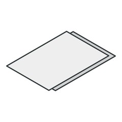 Poster - White papers icon. Isometric of white papers vector icon for web design isolated on white background