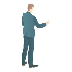 Poster - Businessman icon. Isometric of businessman vector icon for web design isolated on white background