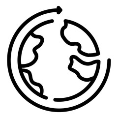 Poster - Global education icon. Outline global education vector icon for web design isolated on white background
