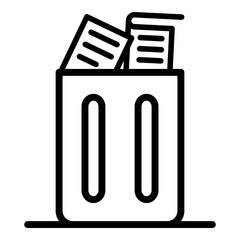 Poster - Basket for waste paper icon. Outline basket for waste paper vector icon for web design isolated on white background