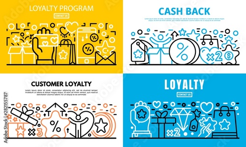 Cuadros en Lienzo Loyalty program reward banner set