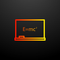 Poster - board with formula nolan icon. elements of science set. simple icon for websites, web design, mobile