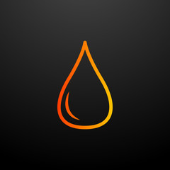 Aufkleber - a drop nolan icon. Elements of science set. Simple icon for websites, web design, mobile app, info graphics