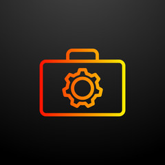 Aufkleber - a suitcase with a mechanism nolan icon. Elements of science set. Simple icon for websites, web design, mobile app, info graphics