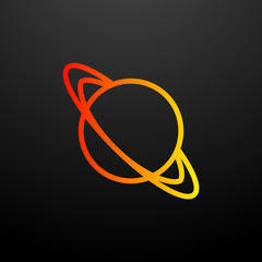 Aufkleber - planet Saturn nolan icon. Elements of science set. Simple icon for websites, web design, mobile app, info graphics