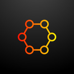 Aufkleber - cell union nolan icon. Elements of science set. Simple icon for websites, web design, mobile app, info graphics