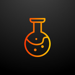 Poster - flask with chemical fluid nolan icon. Elements of science set. Simple icon for websites, web design, mobile app, info graphics