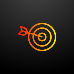 Aufkleber - goal and bow nolan icon. Elements of science set. Simple icon for websites, web design, mobile app, info graphics