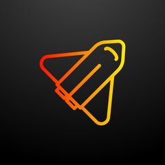 Aufkleber - shuttle nolan icon. Elements of science set. Simple icon for websites, web design, mobile app, info graphics