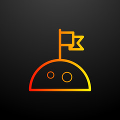 Aufkleber - flag on the moon nolan icon. Elements of science set. Simple icon for websites, web design, mobile app, info graphics