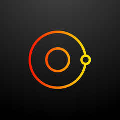 Aufkleber - solar system nolan icon. Elements of science set. Simple icon for websites, web design, mobile app, info graphics