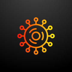 Aufkleber - virus nolan icon. Elements of science set. Simple icon for websites, web design, mobile app, info graphics