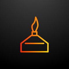Poster - candle nolan icon. Elements of science set. Simple icon for websites, web design, mobile app, info graphics