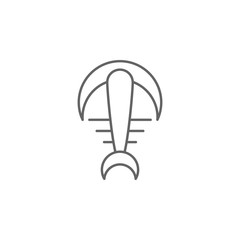 Poster - Prehistoric fossil icon. Element of prehistoric line icon