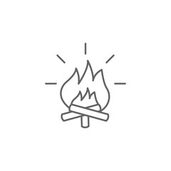 Poster - Prehistoric bonfire icon. Element of prehistoric line icon