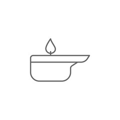 Poster - Prehistoric oil lamp icon. Element of prehistoric line icon