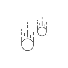 Poster - Prehistoric meteorite icon. Element of prehistoric line icon