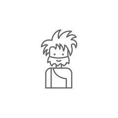 Poster - Prehistoric troglodyte icon. Element of prehistoric line icon