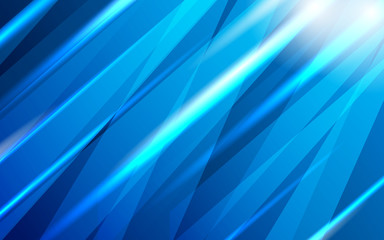 Wall Mural - abstract geometric vector background blue light design. futuristic concept template for use element 