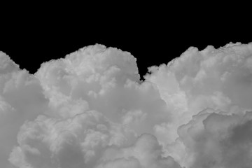 Wall Mural - clouds isolated on black background with clipping path.abstract drak.