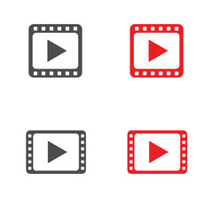Aufkleber - Play vector icon set