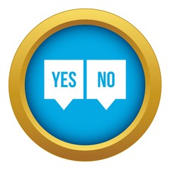 Poster - Signs of yes and no icon blue vector isolated on white background for any design