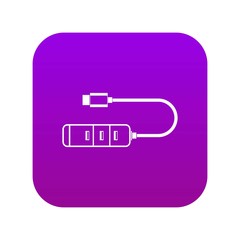 Poster - USB adapter connectors icon digital purple for any design isolated on white vector illustration