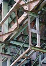 Stahlkonstruktion Einer Alten Industrieanlage