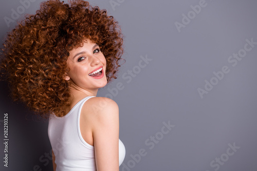 Profile Photo Of Curly Hairdo Lady Laughter Natural Hair Color
