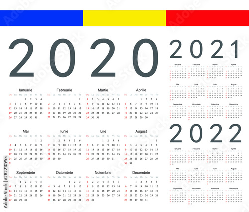 Set Of Romanian 2020 2021 2022 Year Vector Calendars Buy This Stock Vector And Explore Similar Vectors At Adobe Stock Adobe Stock calendar 2021 septembrie