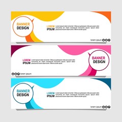 Wall Mural - Vector abstract design banner web template.