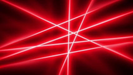 Poster - Abstract Laser Light Rays Slow Motion Background/ 4k animation of an abstract elegant laser light rays shining and glowing, moving and rotating with slow motion