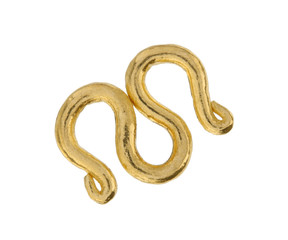 Wall Mural - gold clasper hook for necklace bracelet (with clipping path) isolated on white background