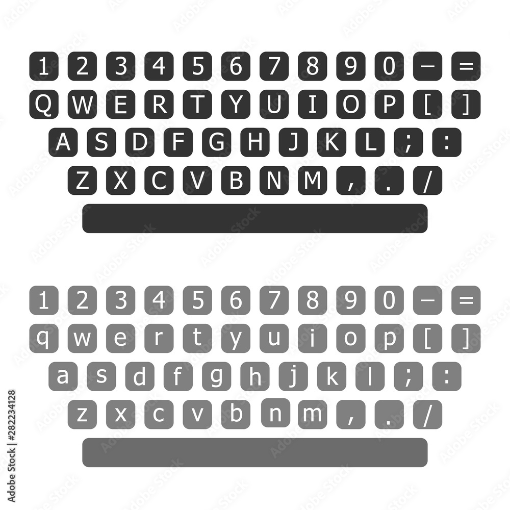 Vector illustration of qwerty keyboard