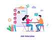 Job interview. Conversation between employer and candidate