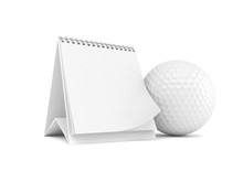 Golf Ball With Blank Calendar