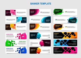 Wall Mural - Bundle of 18 Vector abstract design banner web template.