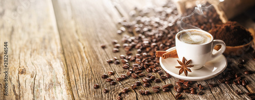 Morning Coffee Cup With Beans