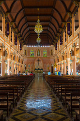  Interior view of Cathedral of the Immaculate Conception in Chantaburi Thailand