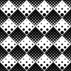 Poster - Seamless retro dot pattern background - monochrome abstract vector graphic design